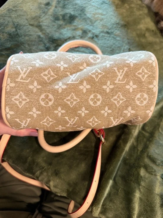 Source Unknown Beige Monogram Crossbody Satchel - Picture 6 of 10